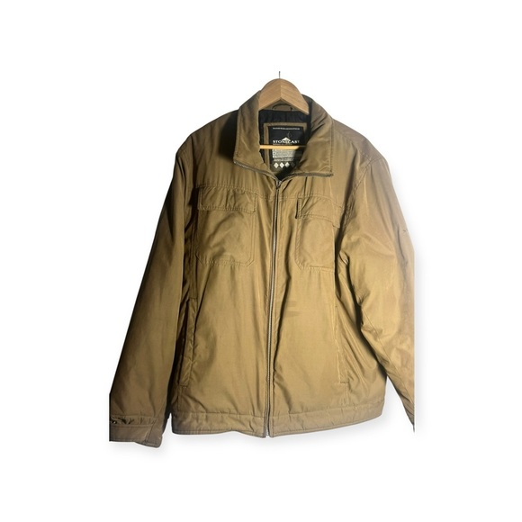 Men's Tan Military Field Jacket - Picture 4 of 7